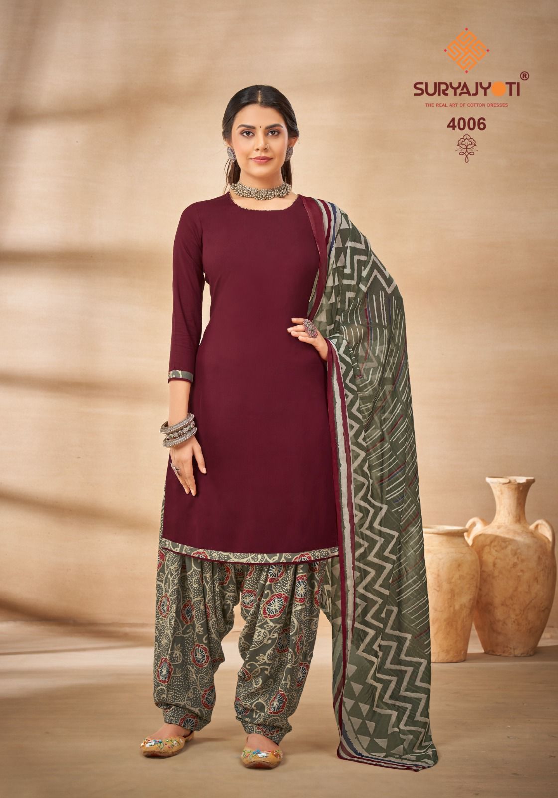 Suryajyoti Gulnar Vol 4 Rayon Printed Dress Material Catalog
